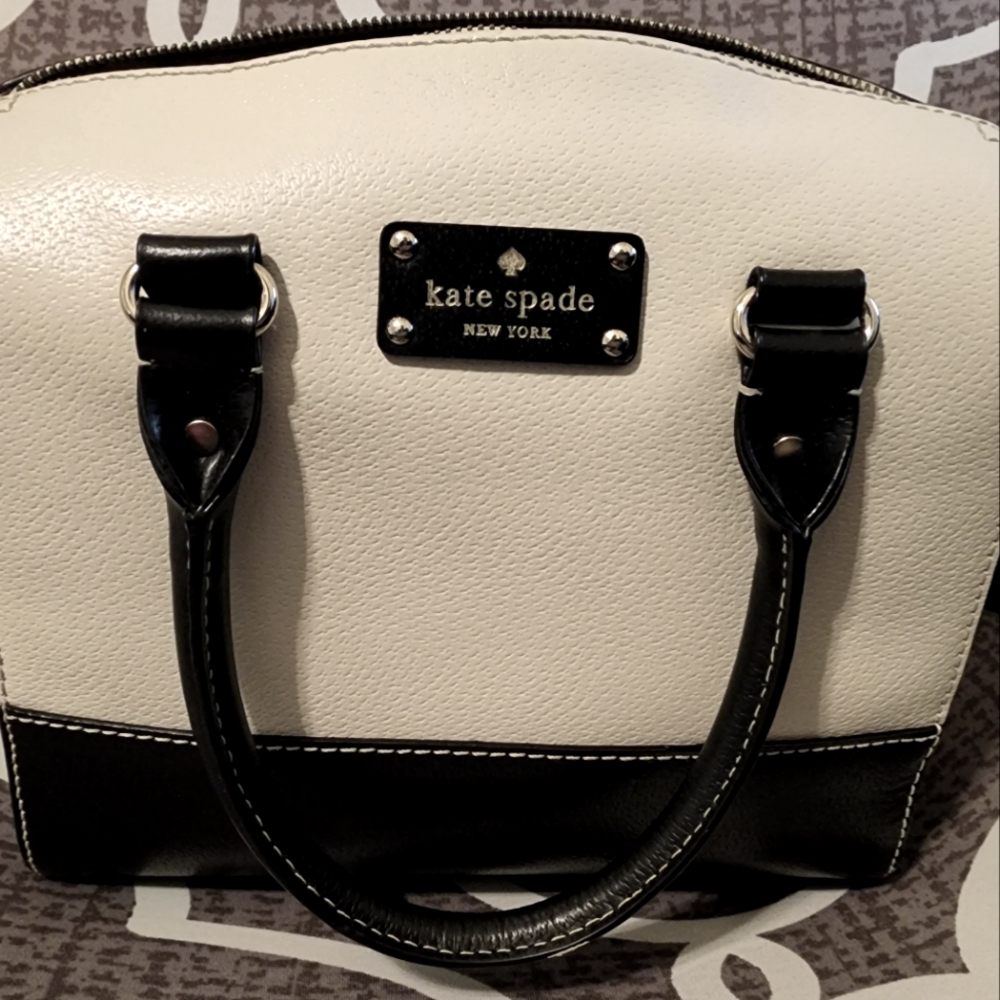 Kate Spade Black and Cream Wellesley purse and wallet